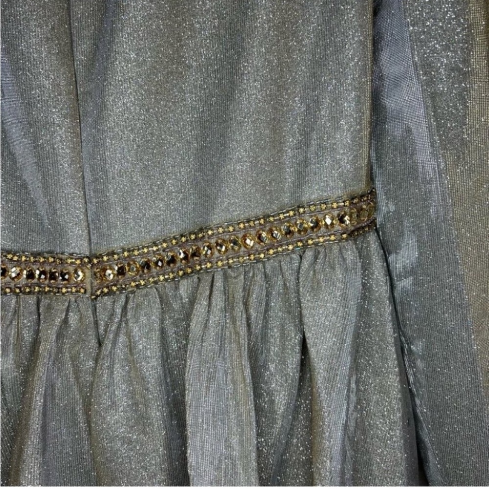 Mac Duggal Long Sleeve Glitter Crystal Ball Gown - Picture 8 of 8